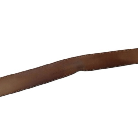 Authentic GUCCI Brown & Gold GG Embossed Monogram Leather Belt Size 85/34 - Picture 14 of 15